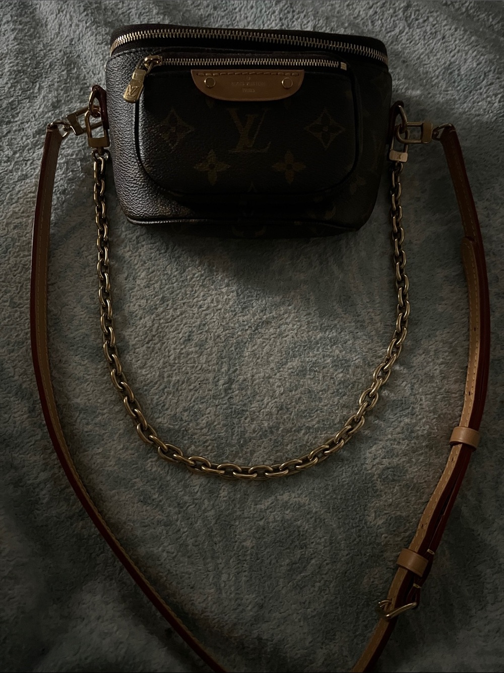 Louis Vuitton Monogram Mini Crossbody in Brown and Gold